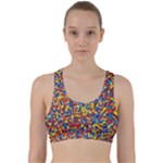 Colorful Lego Texture Lego Bricks Back Weave Sports Bra