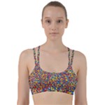 Colorful Lego Texture Lego Bricks Line Them Up Sports Bra