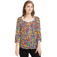 Chiffon Quarter Sleeve Blouse 