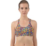 Colorful Lego Texture Lego Bricks Back Web Sports Bra