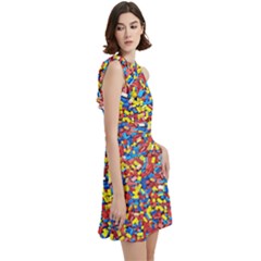 Cocktail Party Halter Sleeveless Dress With Pockets 