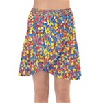 Colorful Lego Texture Lego Bricks Wrap Front Skirt