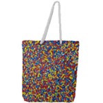 Colorful Lego Texture Lego Bricks Full Print Rope Handle Tote (Large)