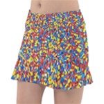 Colorful Lego Texture Lego Bricks Classic Tennis Skirt