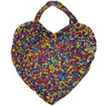 Colorful Lego Texture Lego Bricks Giant Heart Shaped Tote