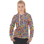 Colorful Lego Texture Lego Bricks Women s Overhead Hoodie