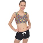 Colorful Lego Texture Lego Bricks V-Back Sports Bra