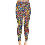 Colorful Lego Texture Lego Bricks Inside Out Leggings