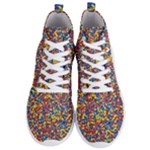 Colorful Lego Texture Lego Bricks Men s Lightweight High Top Sneakers