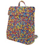 Colorful Lego Texture Lego Bricks Flap Top Backpack