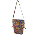 Colorful Lego Texture Lego Bricks Folding Shoulder Bag