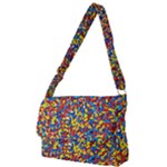 Colorful Lego Texture Lego Bricks Full Print Messenger Bag (S)