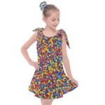 Colorful Lego Texture Lego Bricks Kids  Tie Up Tunic Dress