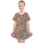 Colorful Lego Texture Lego Bricks Kids  Smock Dress