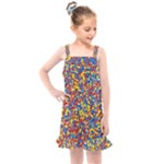 Colorful Lego Texture Lego Bricks Kids  Overall Dress