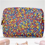 Colorful Lego Texture Lego Bricks Make Up Pouch (Medium)