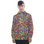 Colorful Lego Texture Lego Bricks Men s Front Pocket Pullover Windbreaker