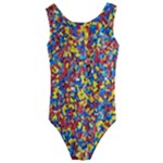 Colorful Lego Texture Lego Bricks Kids  Cut-Out Back One Piece Swimsuit