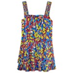 Colorful Lego Texture Lego Bricks Kids  Layered Skirt Swimsuit