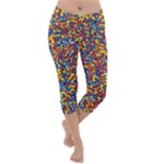 Colorful Lego Texture Lego Bricks Lightweight Velour Capri Yoga Leggings