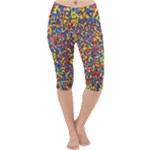 Colorful Lego Texture Lego Bricks Lightweight Velour Cropped Yoga Leggings