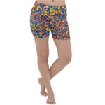 Colorful Lego Texture Lego Bricks Lightweight Velour Yoga Shorts