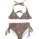 Colorful Lego Texture Lego Bricks Kids  Classic Bikini Set