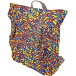 Colorful Lego Texture Lego Bricks Buckle Up Backpack