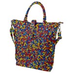 Colorful Lego Texture Lego Bricks Buckle Top Tote Bag