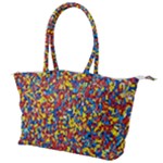 Colorful Lego Texture Lego Bricks Canvas Shoulder Bag