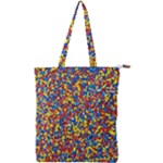 Colorful Lego Texture Lego Bricks Double Zip Up Tote Bag