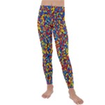 Colorful Lego Texture Lego Bricks Kids  Lightweight Velour Leggings