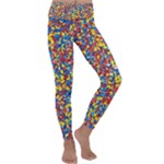 Colorful Lego Texture Lego Bricks Kids  Lightweight Velour Classic Yoga Leggings