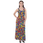 Colorful Lego Texture Lego Bricks Sleeveless Velour Maxi Dress