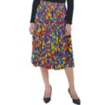 Colorful Lego Texture Lego Bricks Classic Velour Midi Skirt 