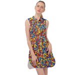 Colorful Lego Texture Lego Bricks Sleeveless Shirt Dress