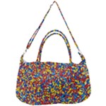 Colorful Lego Texture Lego Bricks Removable Strap Handbag