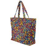 Colorful Lego Texture Lego Bricks Zip Up Canvas Bag