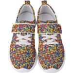 Colorful Lego Texture Lego Bricks Men s Velcro Strap Shoes