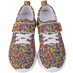 Colorful Lego Texture Lego Bricks Women s Velcro Strap Shoes