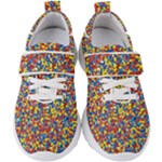 Colorful Lego Texture Lego Bricks Kids  Velcro Strap Shoes