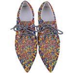 Colorful Lego Texture Lego Bricks Pointed Oxford Shoes