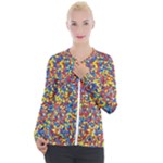 Colorful Lego Texture Lego Bricks Casual Zip Up Jacket