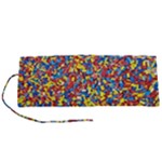 Colorful Lego Texture Lego Bricks Roll Up Canvas Pencil Holder (S)