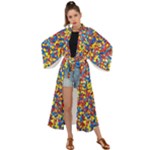 Colorful Lego Texture Lego Bricks Maxi Kimono