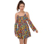 Colorful Lego Texture Lego Bricks Boho Dress