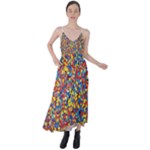 Colorful Lego Texture Lego Bricks Tie Back Maxi Dress