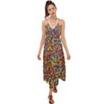 Colorful Lego Texture Lego Bricks Halter Tie Back Dress 