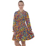 Colorful Lego Texture Lego Bricks All Frills Dress