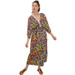 Colorful Lego Texture Lego Bricks Grecian Style  Maxi Dress